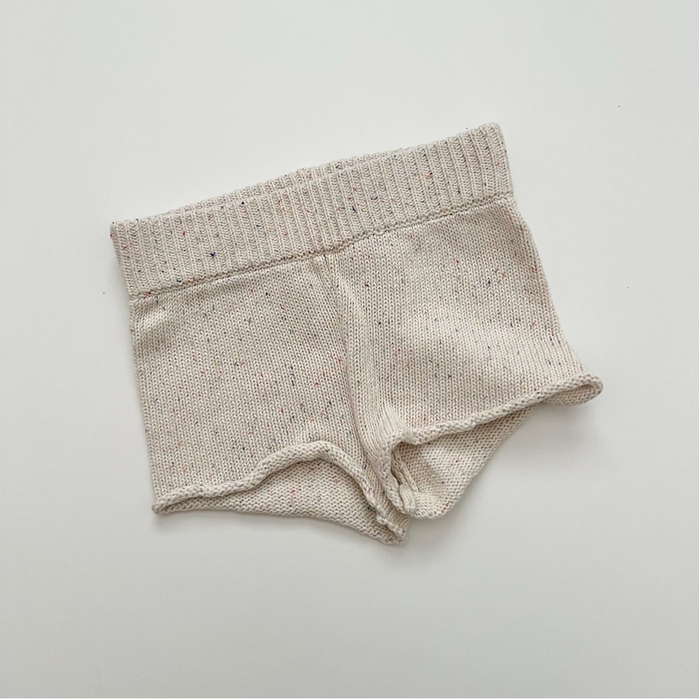 Millk Sprinkles Cream Knit Shorts size 4Y